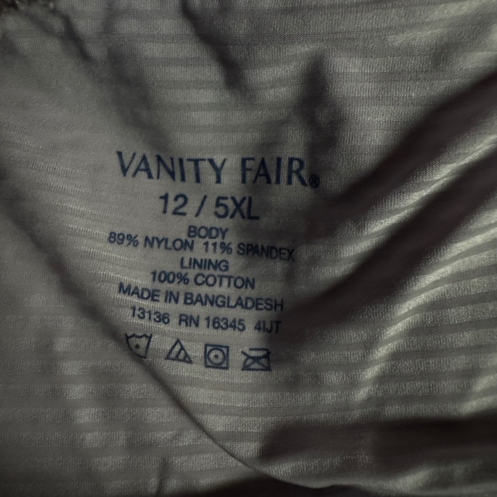 Vanity Fair Radiant Collection 3 Pack Hi-Cut Panties‎ 5XL 12 Light Luxe Striped - Picture 3 of 3